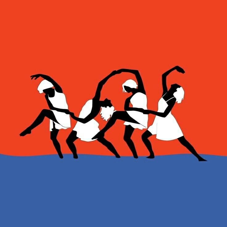 Illustration de silhouettes en mouvement